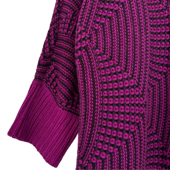 Textured All Season Knit Sweater Boatneck Quarter Sleeve High-Low Size Large - Picture 10 of 13